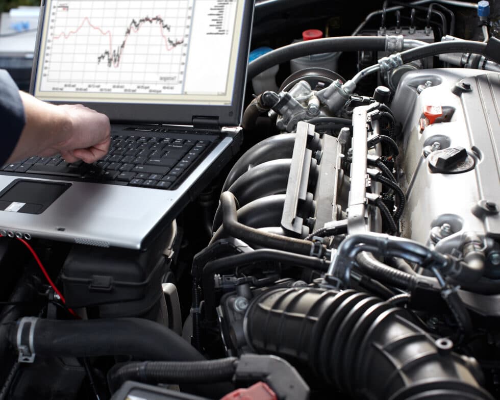 Engine diagnostics with laptop — JG Auto Care